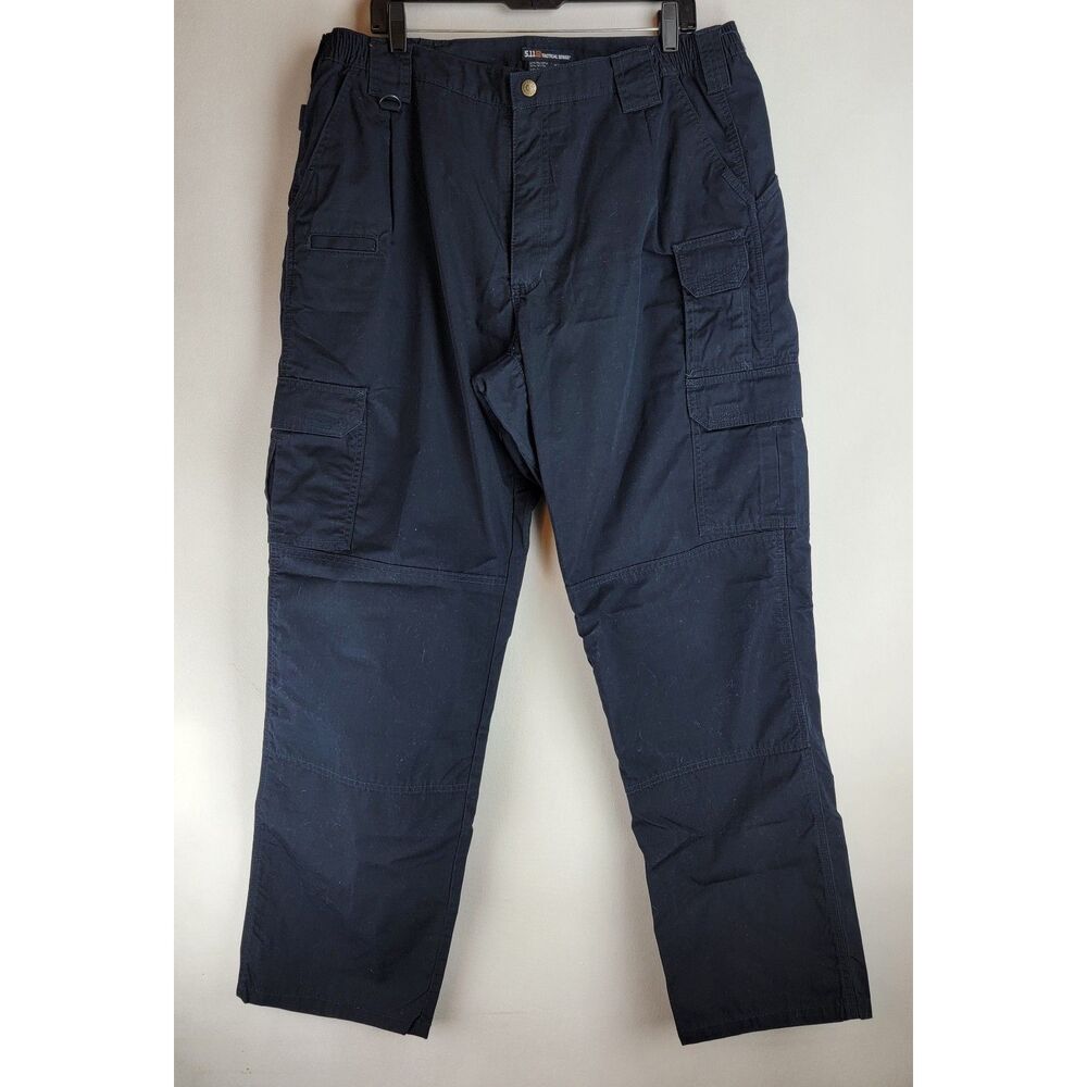5.11 Tactical Series Mens Size 40X34 Black Cargo Poly Cotton Utility Pants